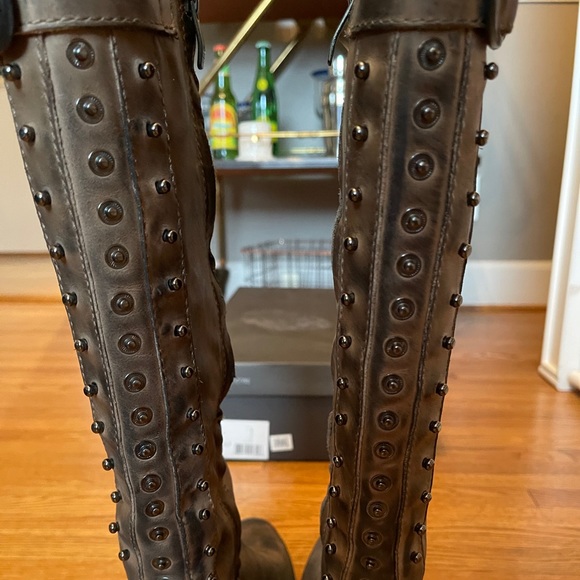Vince Camuto BilcoAntiqued Distressed Studded Boot - Picture 6 of 11